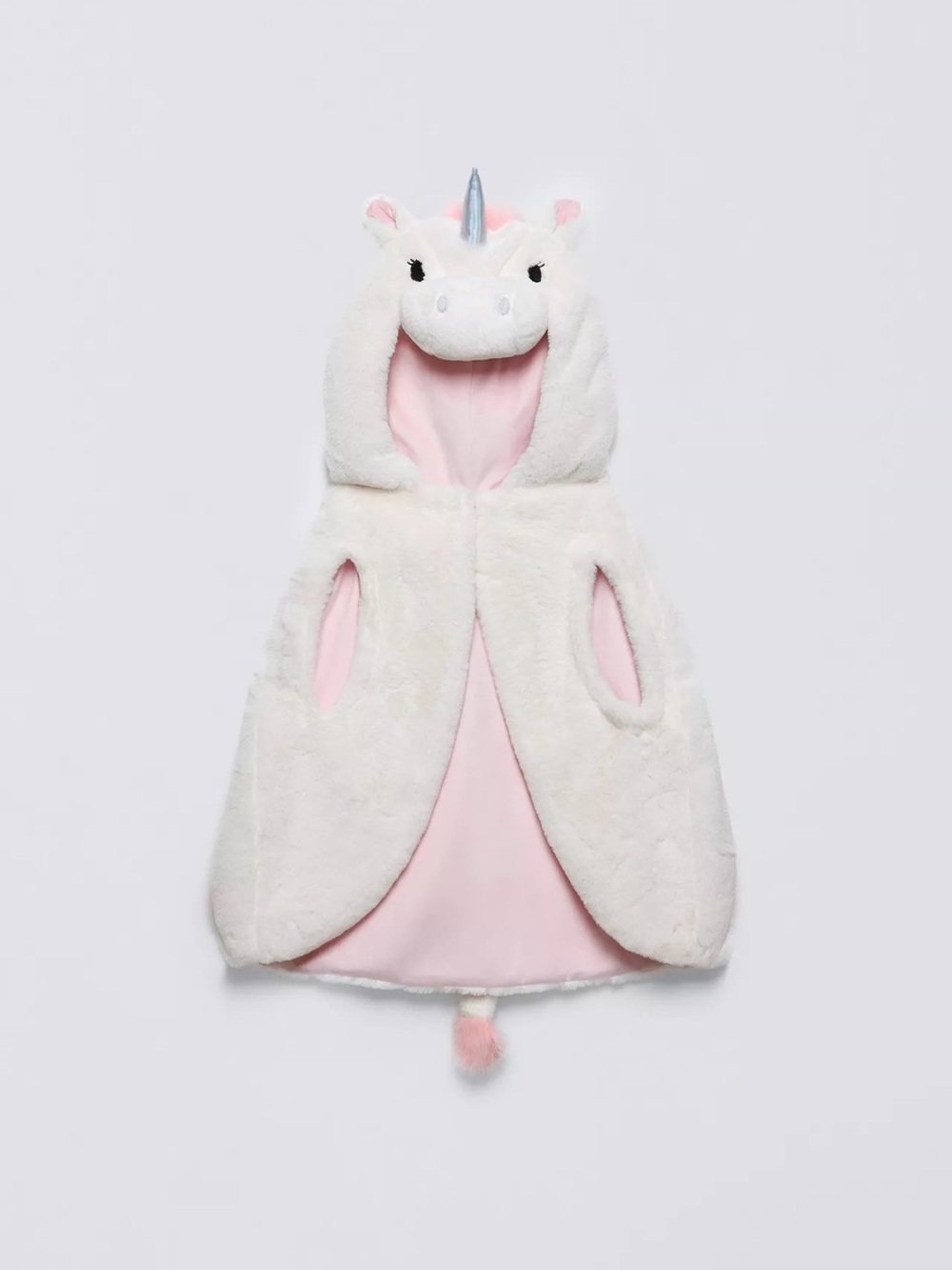 Zara Faux Fur Unicorn Cape Halloween Costume